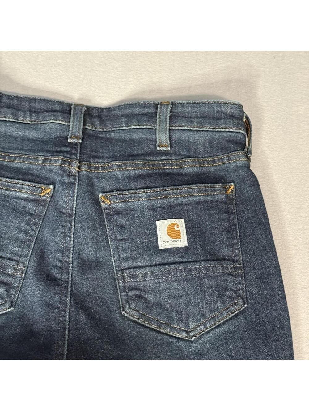 Carhartt Jeans Womens Size 2 Regular Slim Fit Dark Wash Stretch Blue Denim - Picture 13 of 14